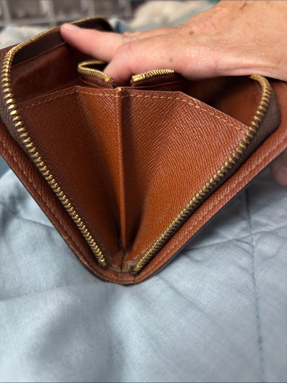 Louis Vuitton Monogram Long Wallet in Brown and Tan - Picture 9 of 12